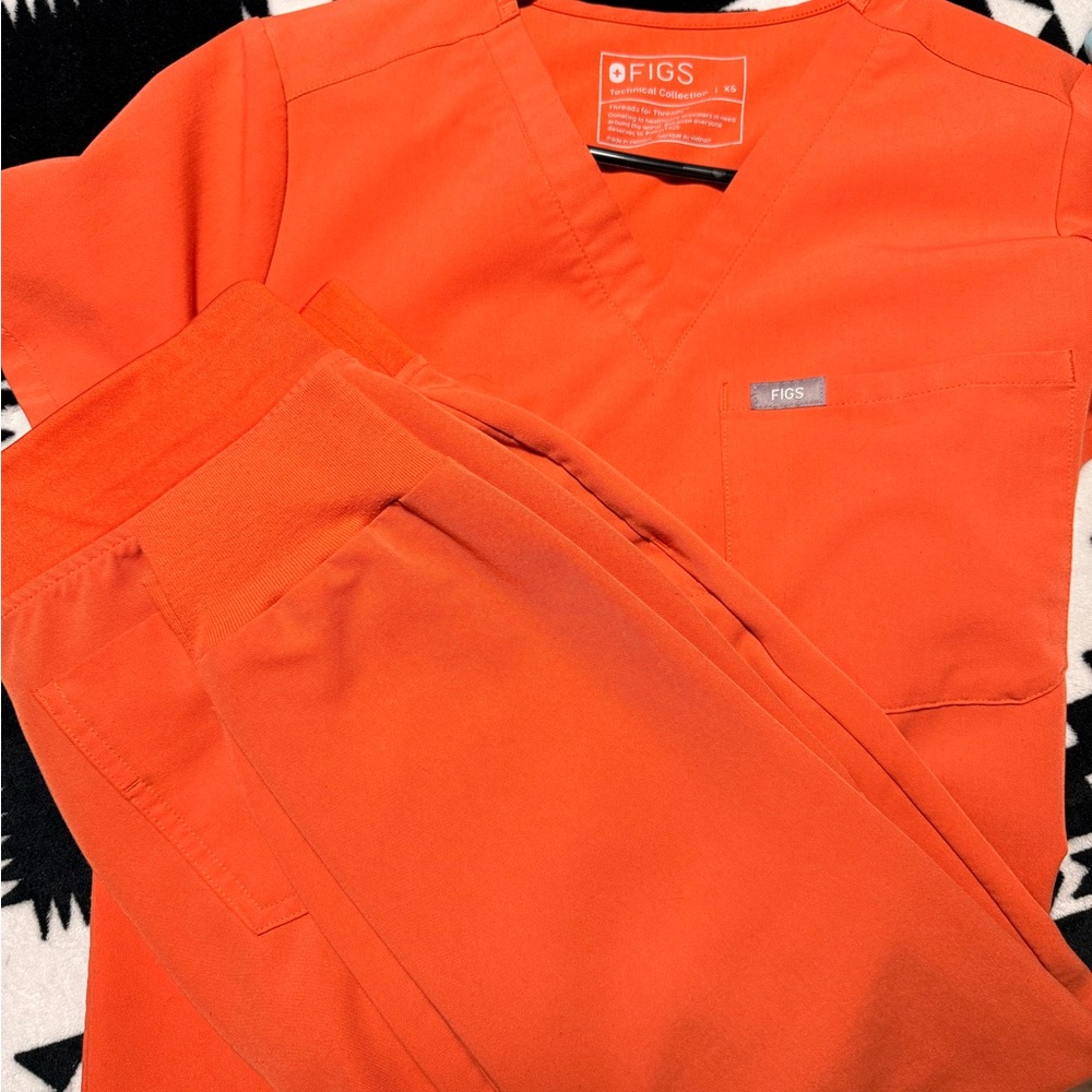 Figs Vibrant Orange Medical Scrubs